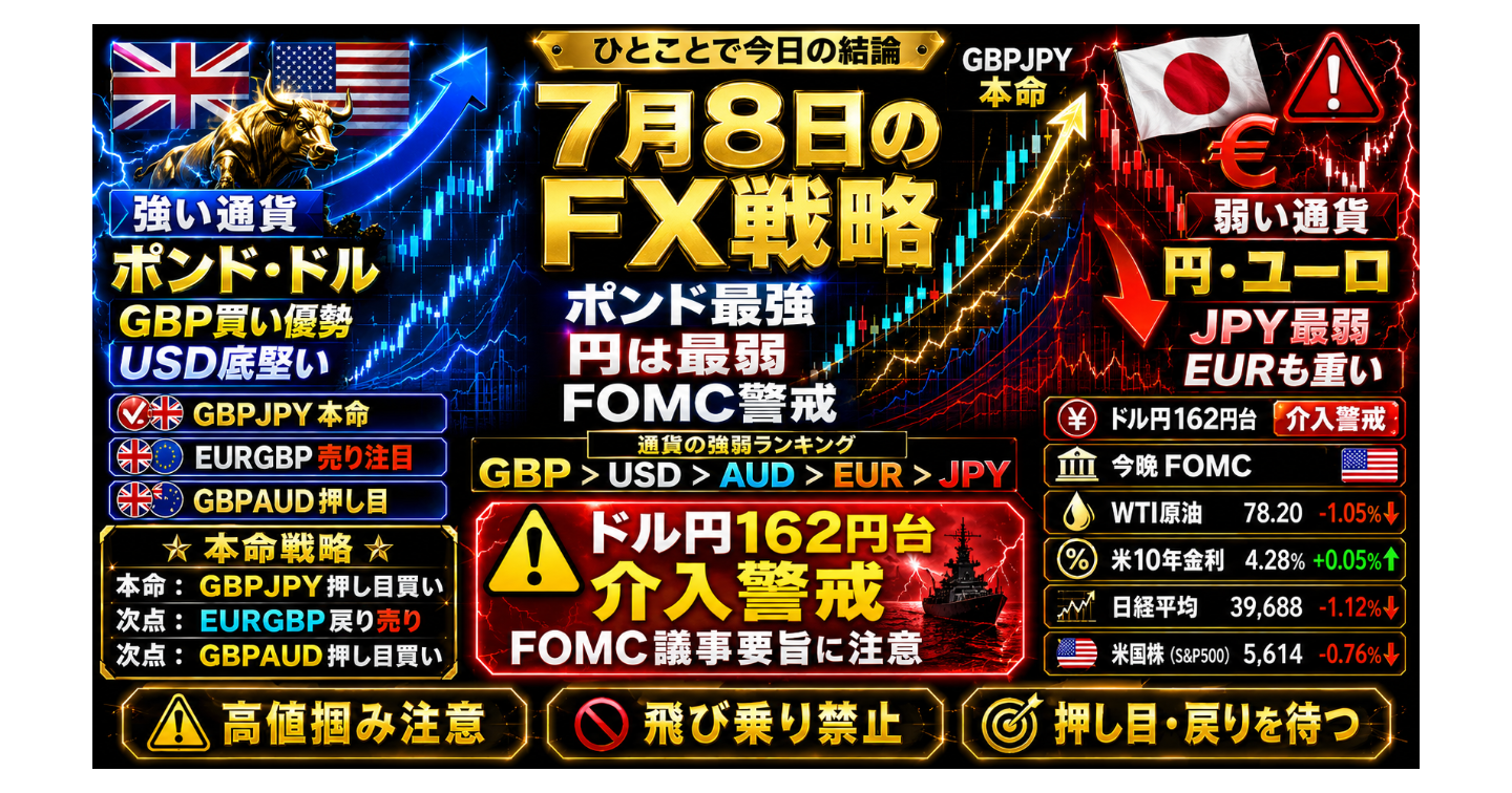 # 7月8日のFX戦略