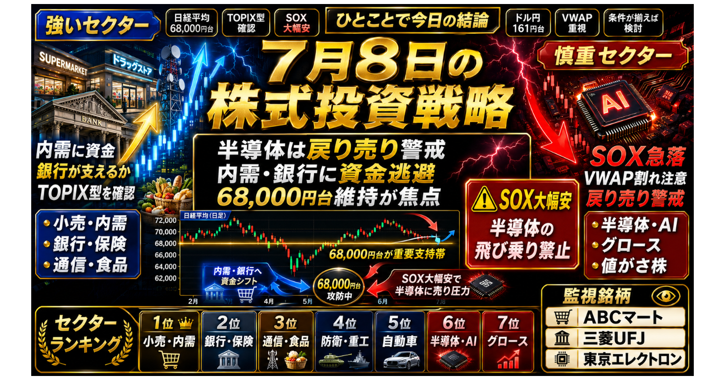 7月8日の株式投資戦略
