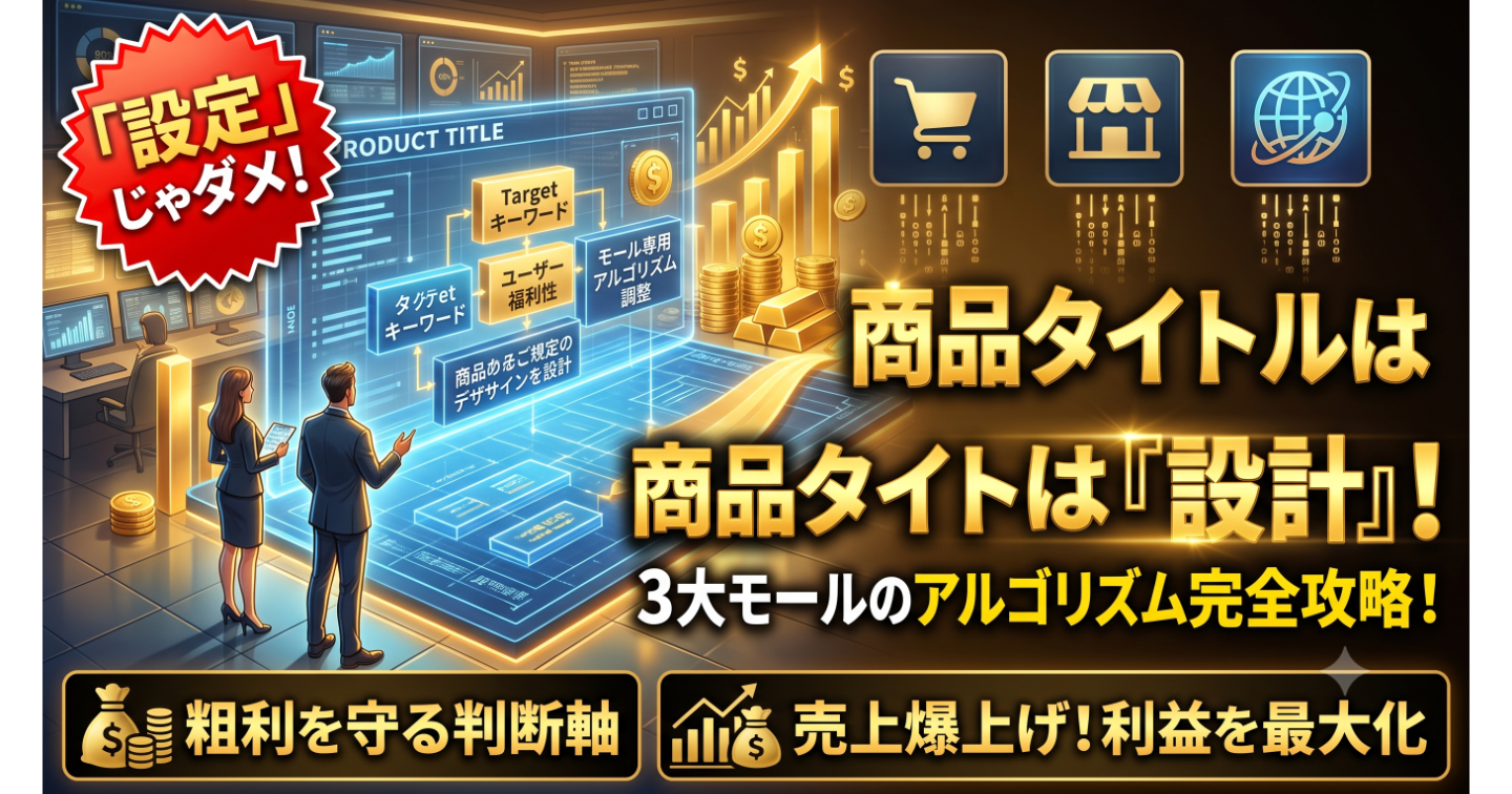 商品タイトルは『設定』ではなく『設計』である——3モールのアルゴリズム差と粗利を守る判断軸 