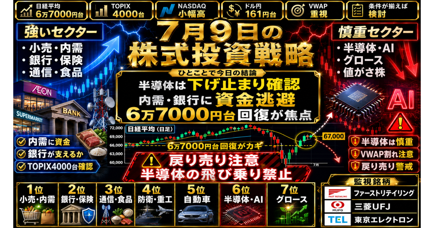 7月9日の株式投資戦略