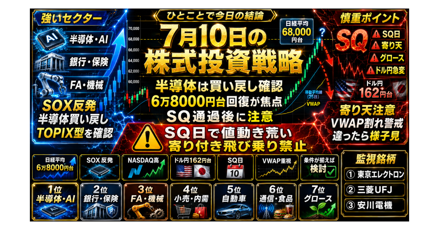7月10日の株式投資戦略