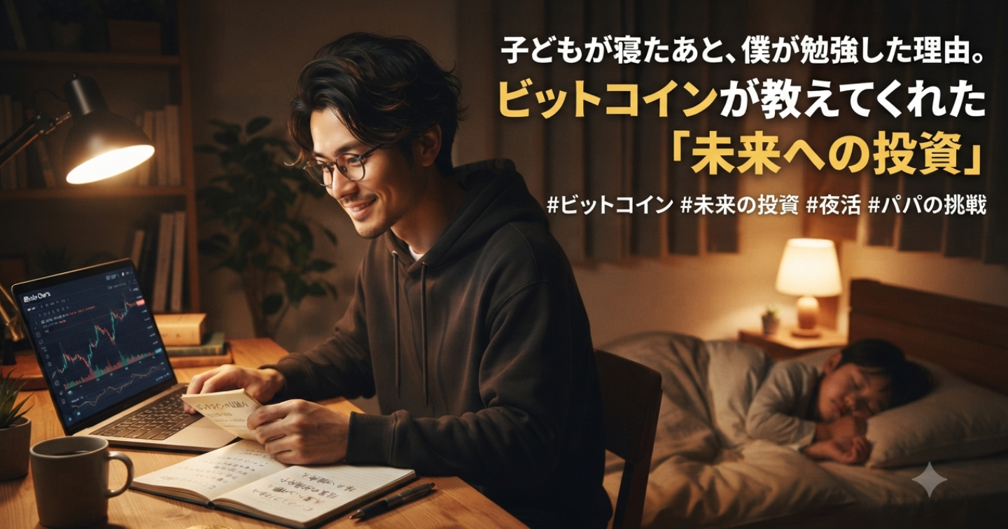 子どもが寝たあと、僕が勉強した理由。ビットコインが教えてくれた「未来への投資」