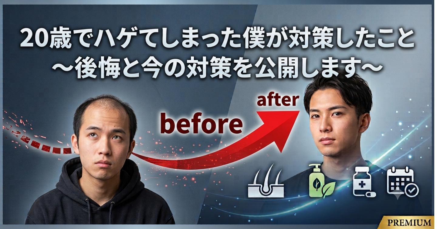 20歳でハゲてしまった僕が対策したこと　～後悔と今の対策を公開します～