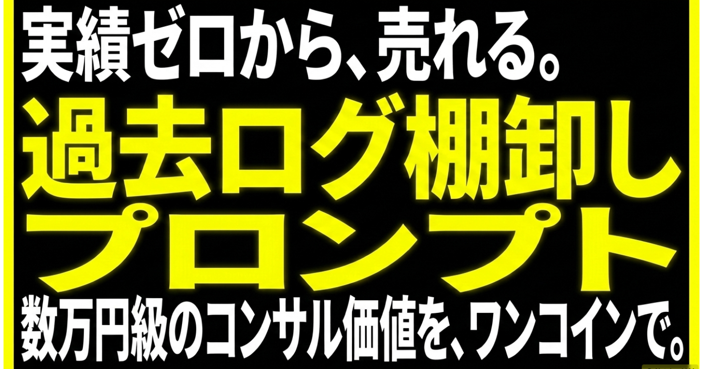 実績ゼロから資産を生む過去ログ棚卸しプロンプト完全版