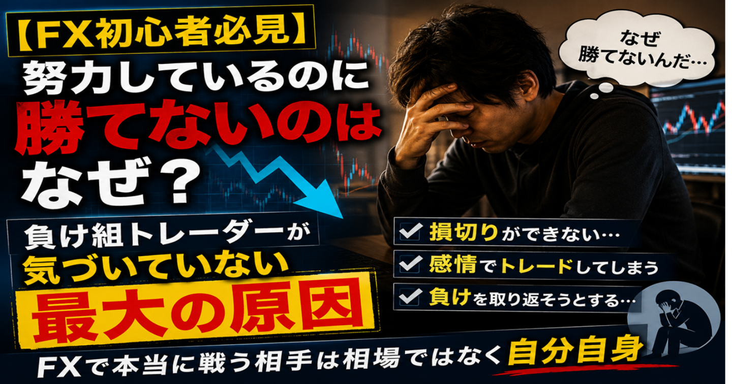 【FX初心者必見】なぜ努力しているのに勝てないのか？負け組トレーダーが気づいていない最大の原因