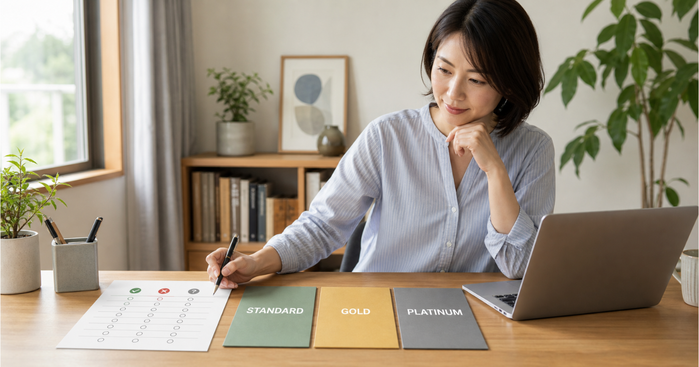 STANDARD・GOLD・PLATINUM、どれを選べばいい？｜購入前セルフ診断