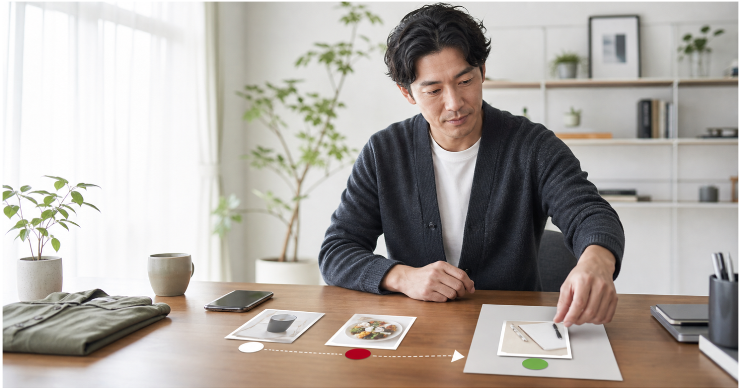 迷う時間は、買い物だけではない｜「見る順番」で日常を軽くする秒速判断