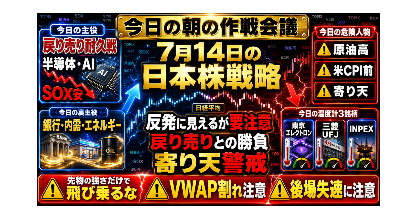 7月14日の日本株戦略