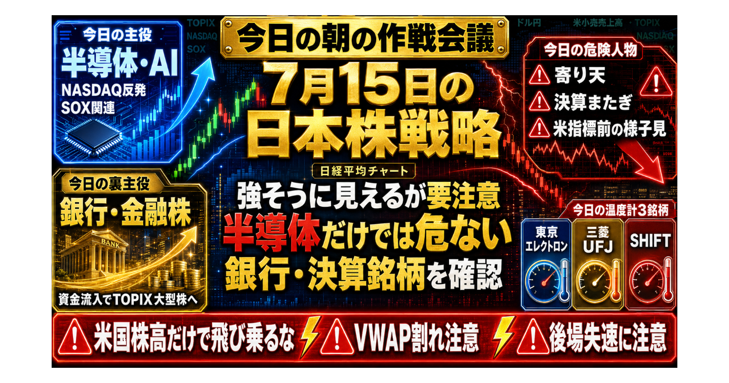 7月15日の日本株戦略
