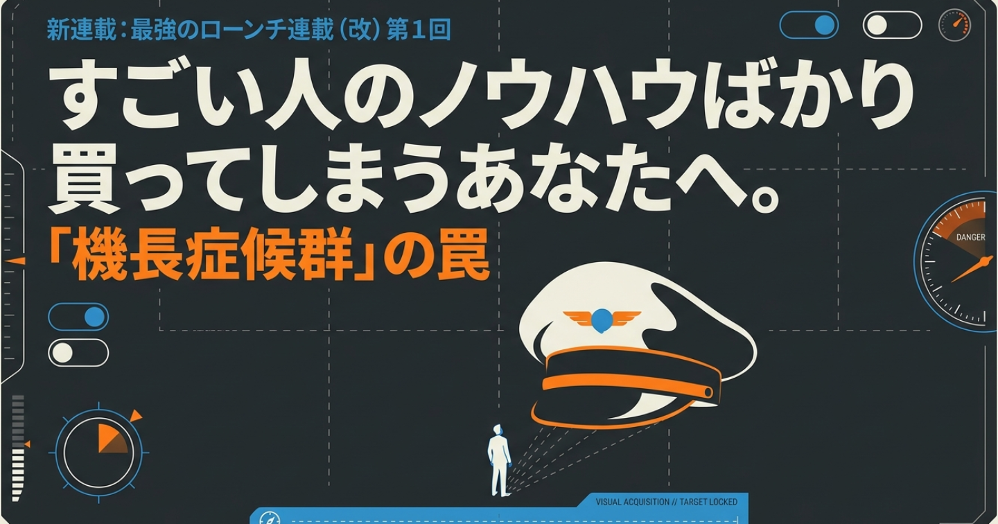 新連載「最強のローンチ連載（改）」第1回：実績という「魔法」を解く。なぜあなたは機長と一緒に墜落しようとするのか？