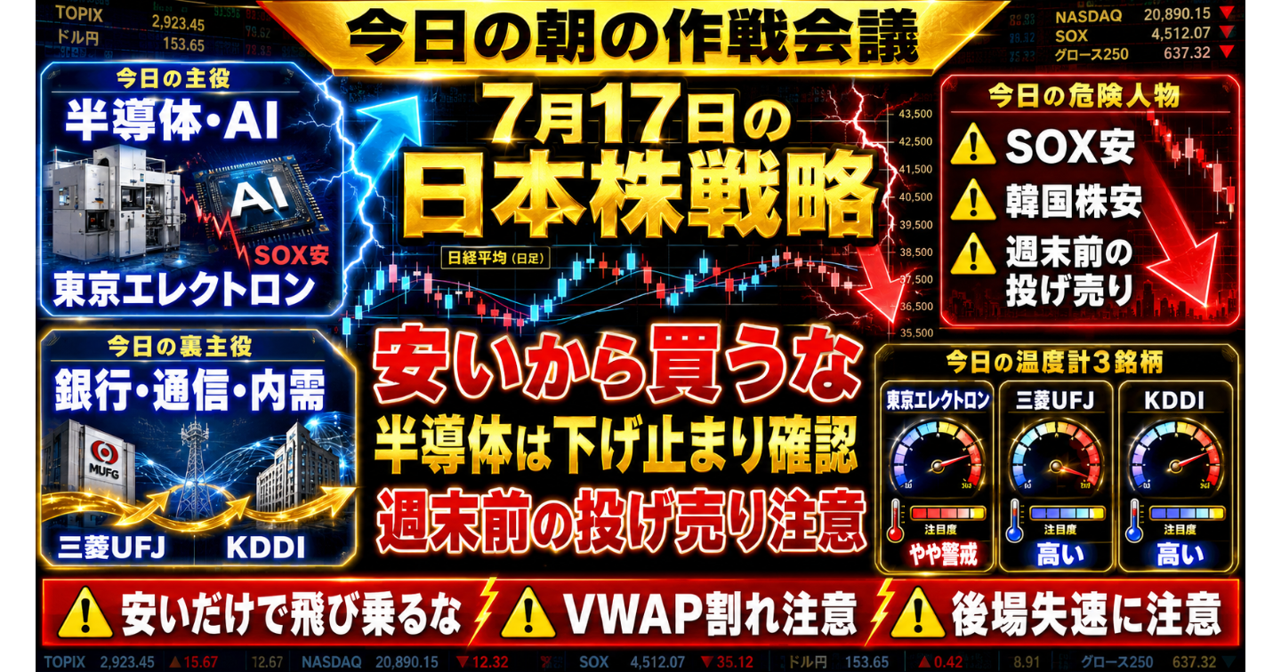 7月17日の日本株戦略