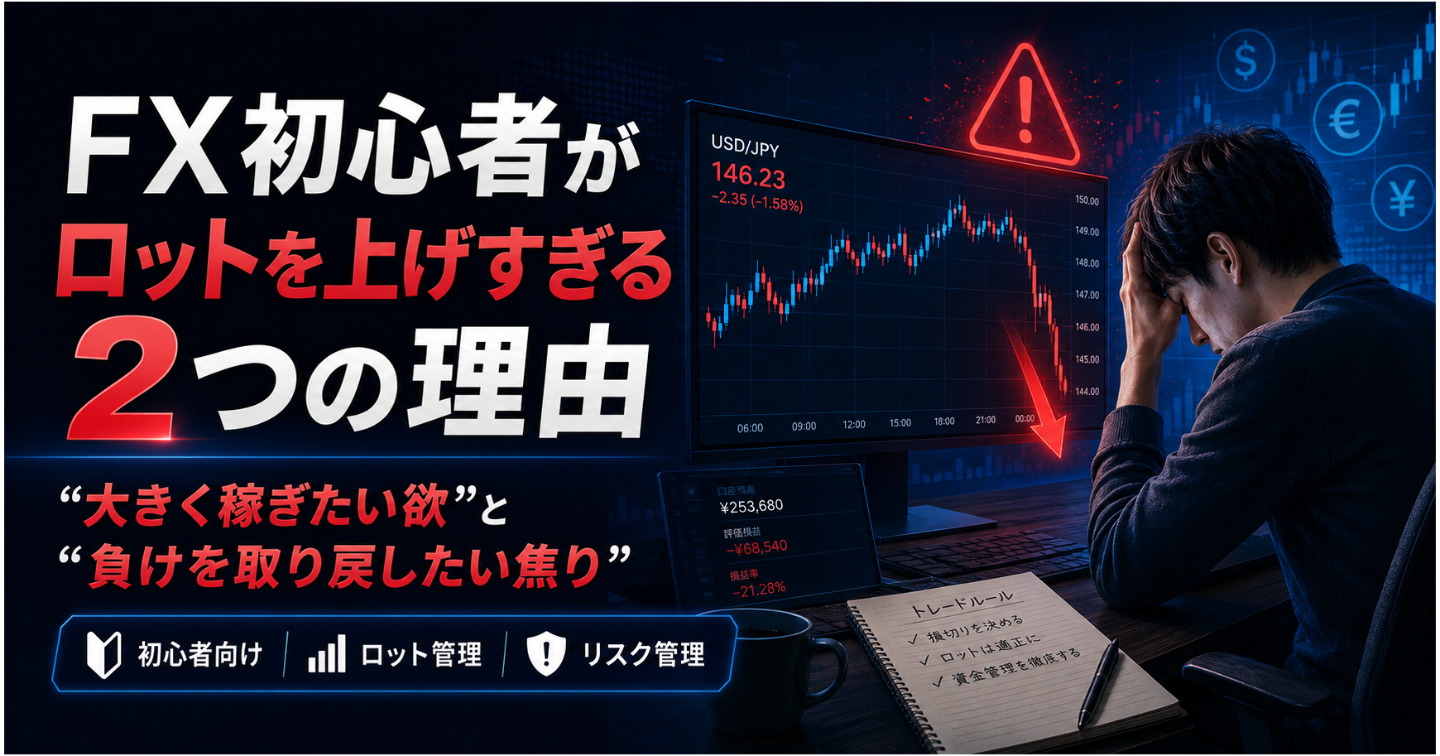 なぜFX初心者はロットを上げすぎるのか？負けを拡大させる2つの心理と対策