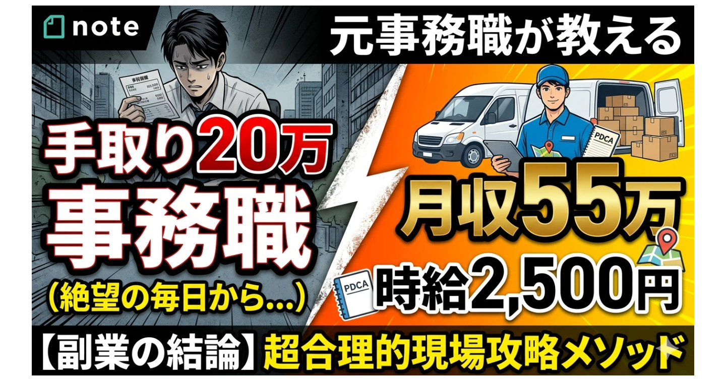 【実録】手取り20万の事務職が、会社を辞めて初月から「月収55万」を確定させた超合理的ハック。時給2,500円の世界へようこそ。