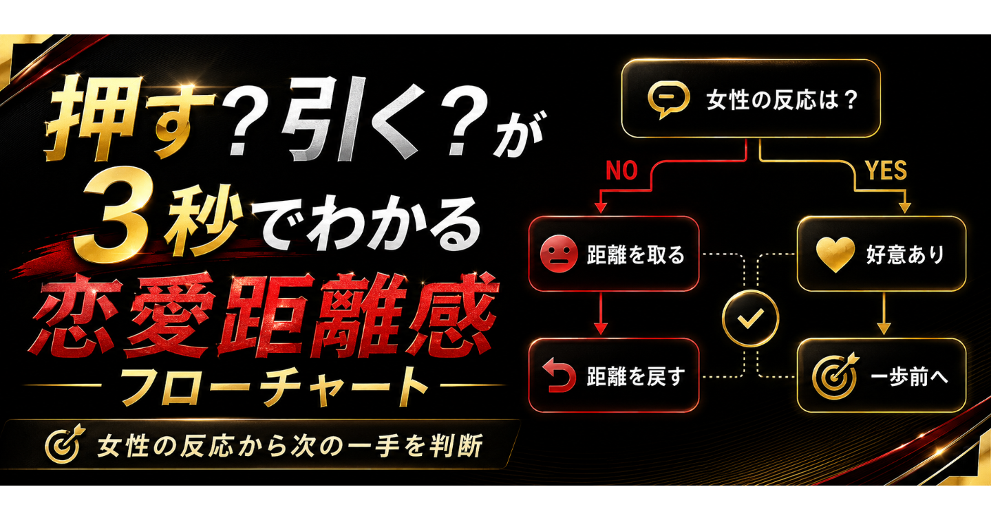 押す？引く？が3秒でわかる「恋愛距離感フローチャート」