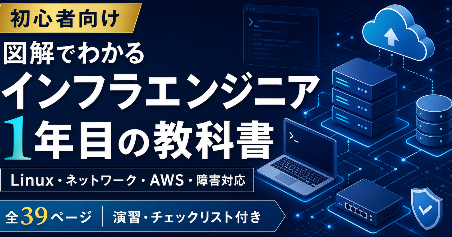 【初心者・新人向け】インフラエンジニア1年目の教科書｜Linux・ネットワーク・AWS・障害対応を実務順に学ぶ