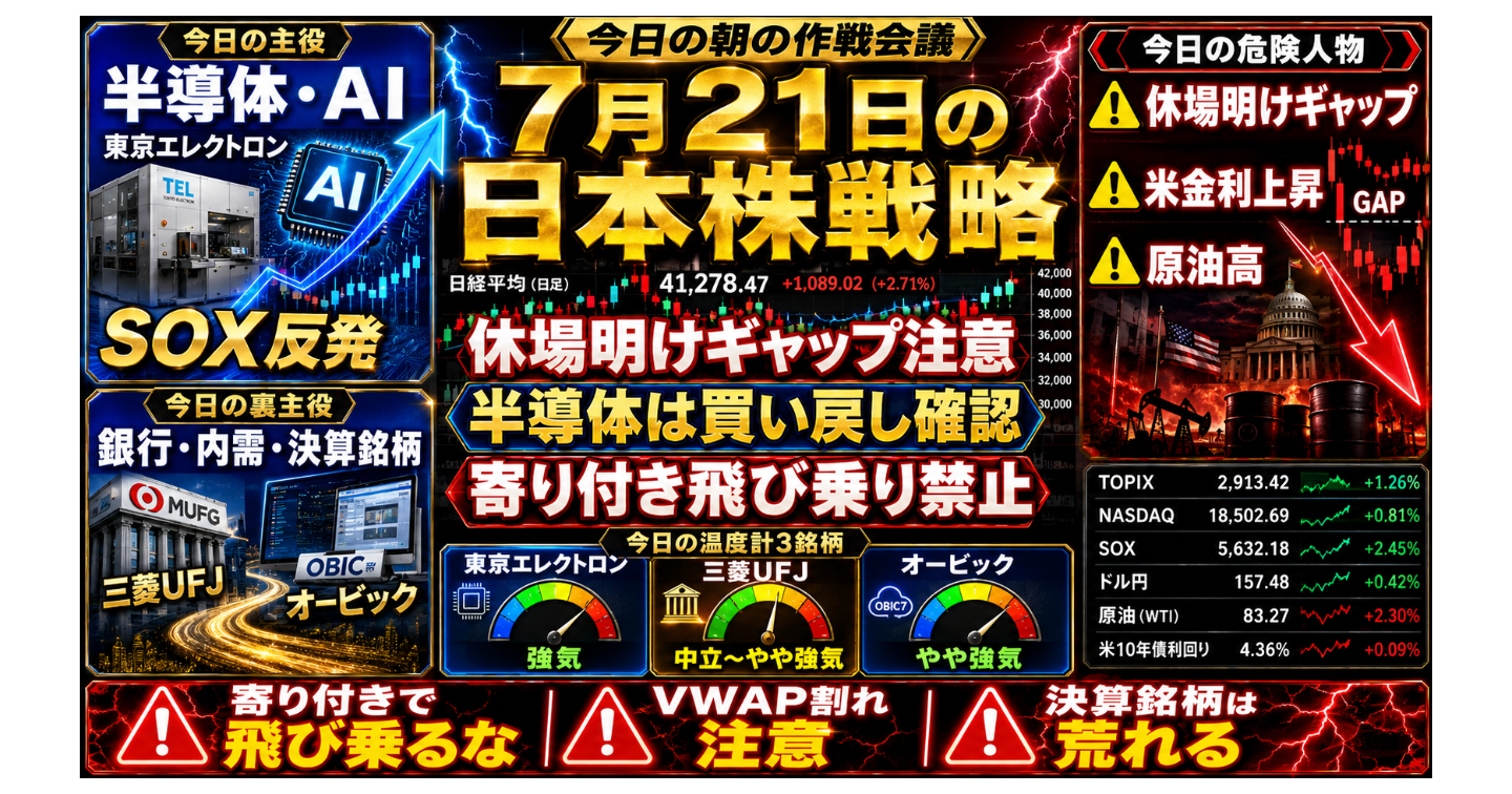 7月21日の日本株戦略