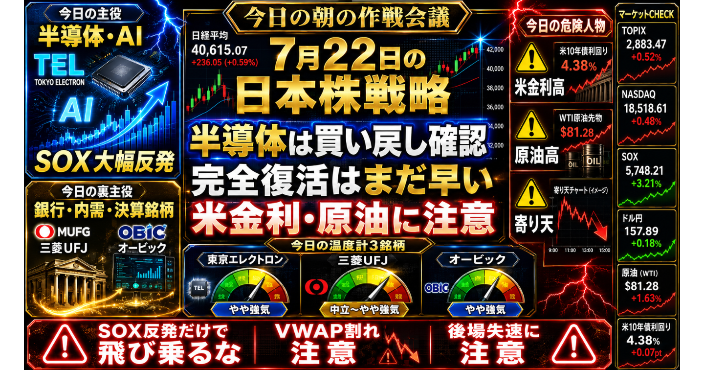 7月22日の日本株戦略