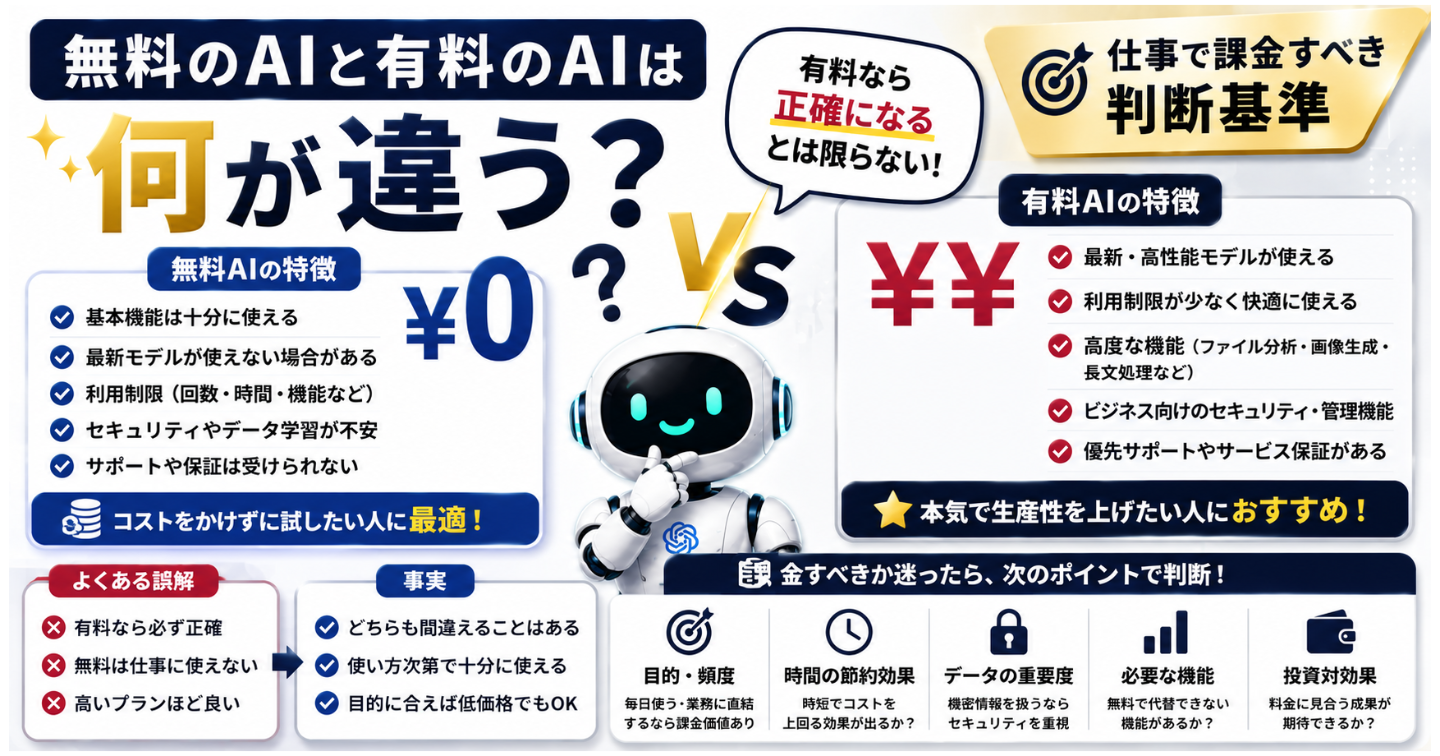 無料AI vs 有料AI その差を徹底解説！