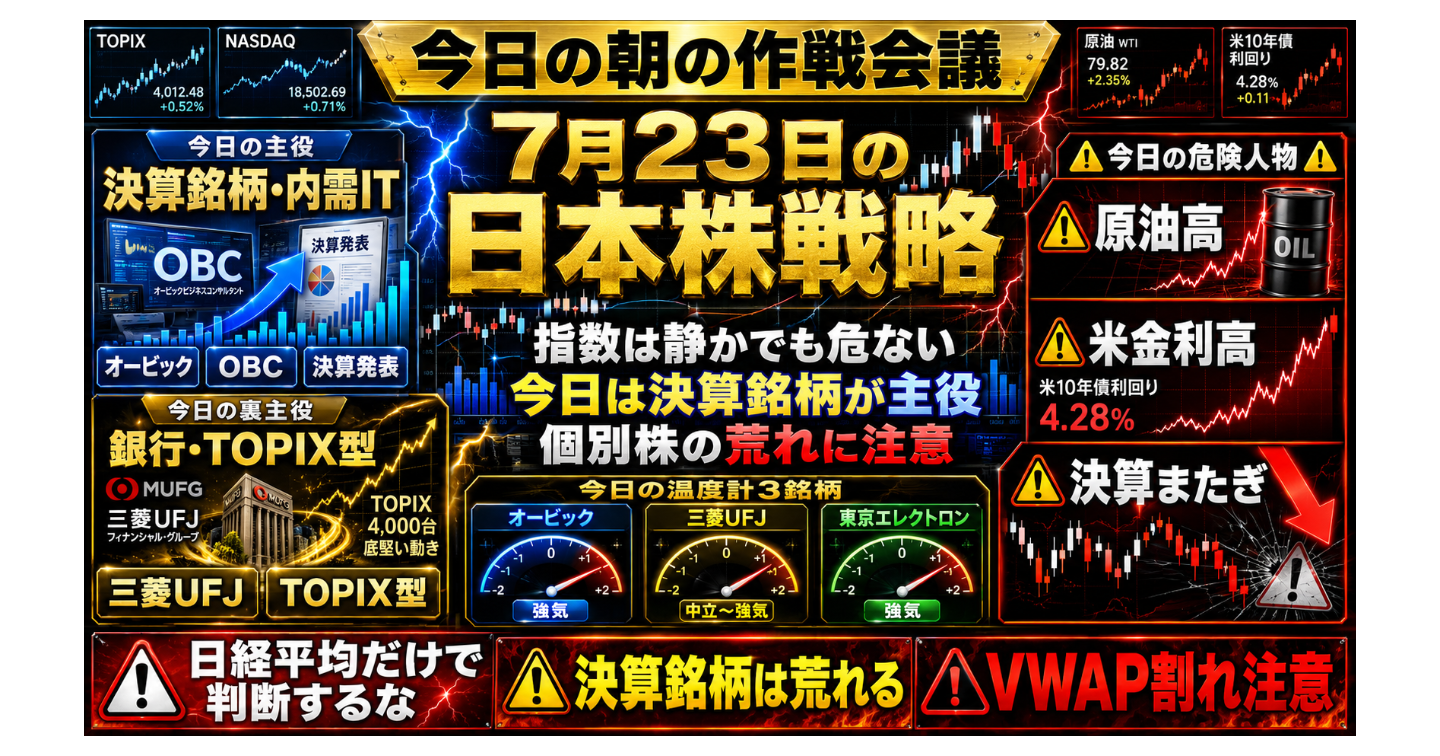 7月23日の日本株戦略