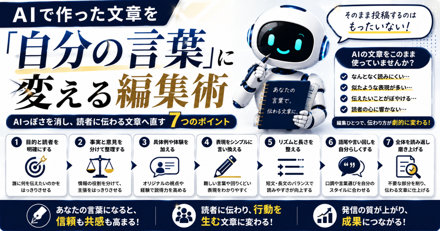 AIで作った文章を「自分の言葉」に変える編集術