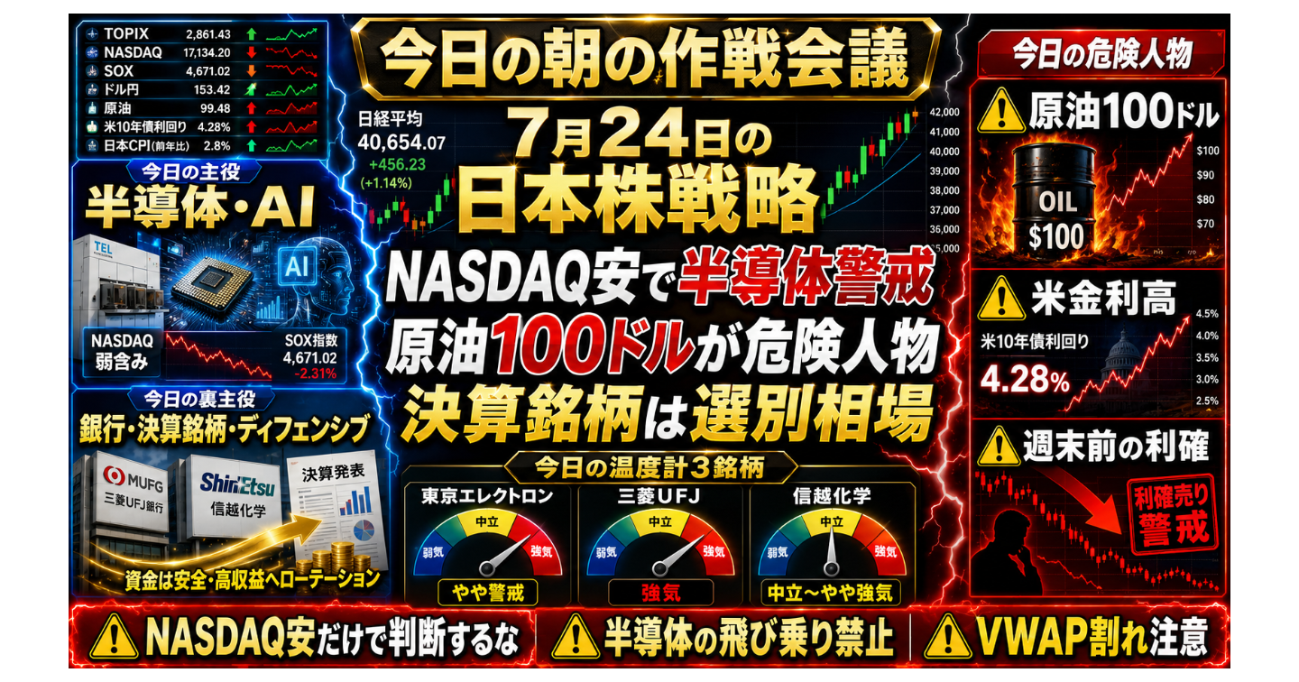 7月24日の日本株戦略