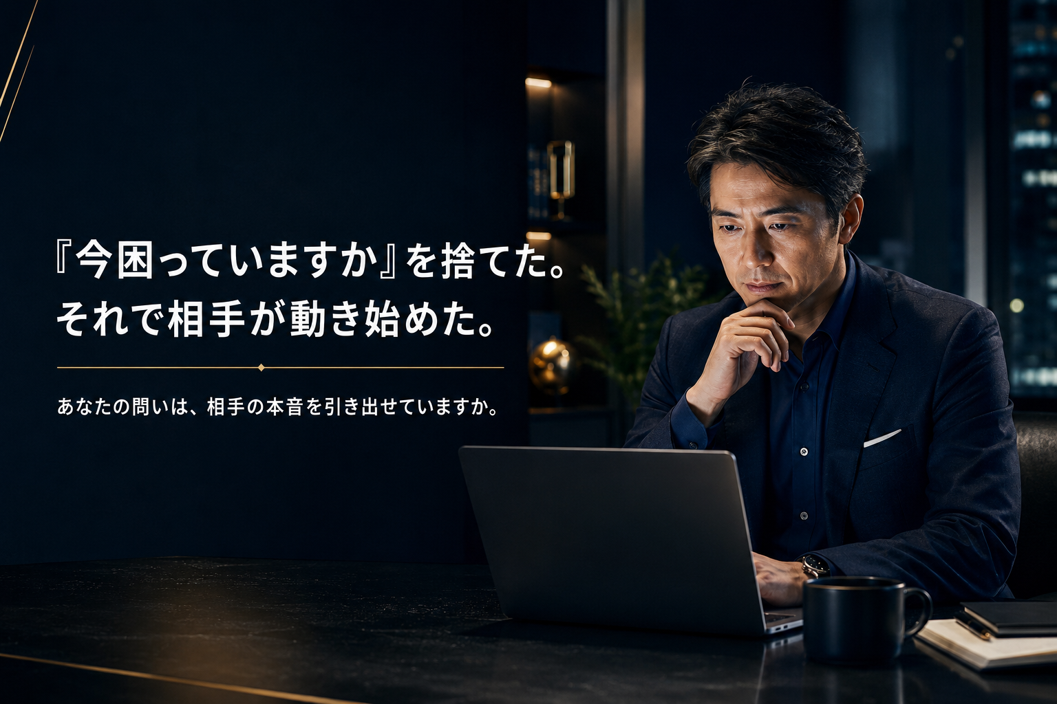 「今困っていますか」を捨てた。それで相手が動き始めた。