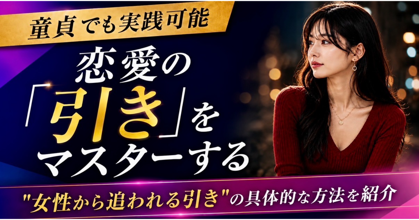 「引き」をマスターして「追われる男へ」