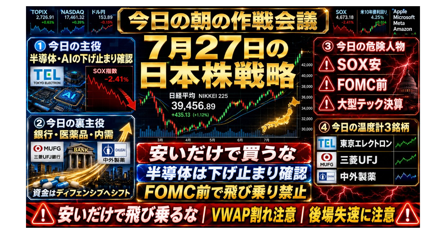 7月27日の日本株戦略