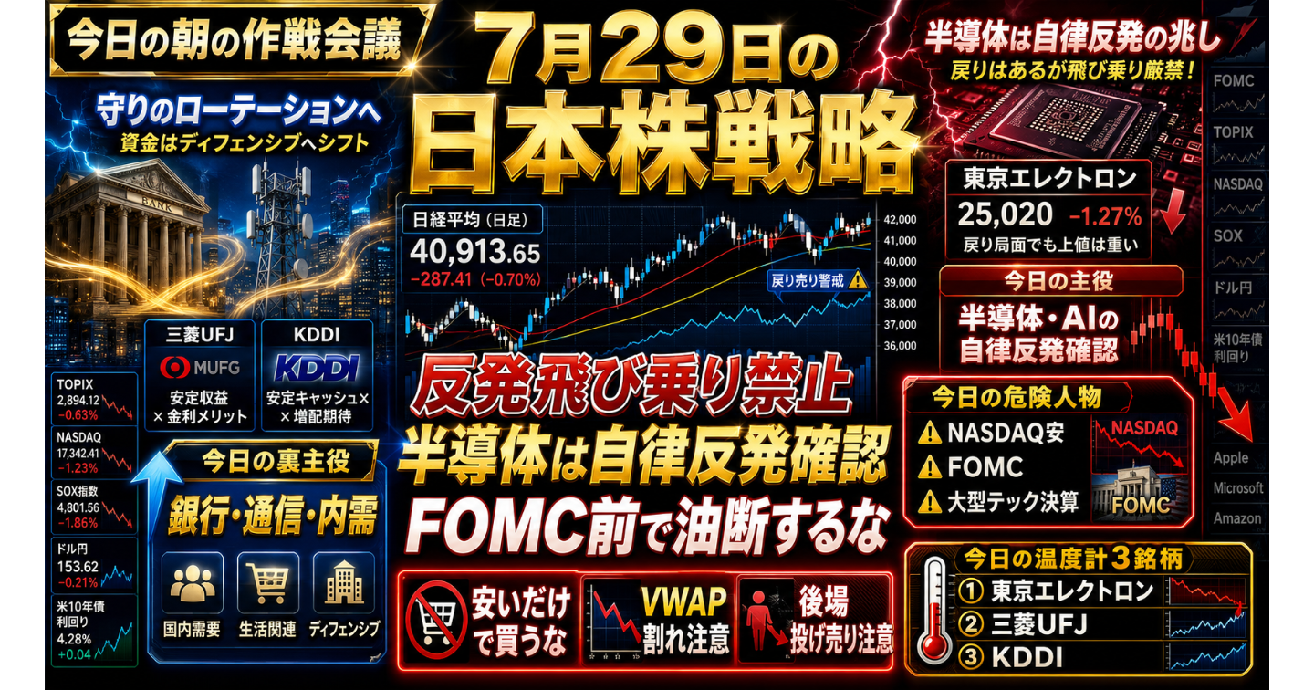 7月29日の日本株戦略
