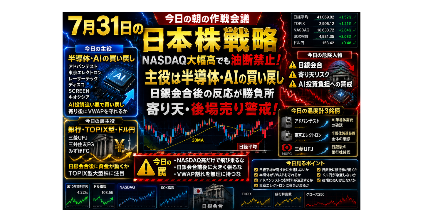 7月31日の日本株戦略