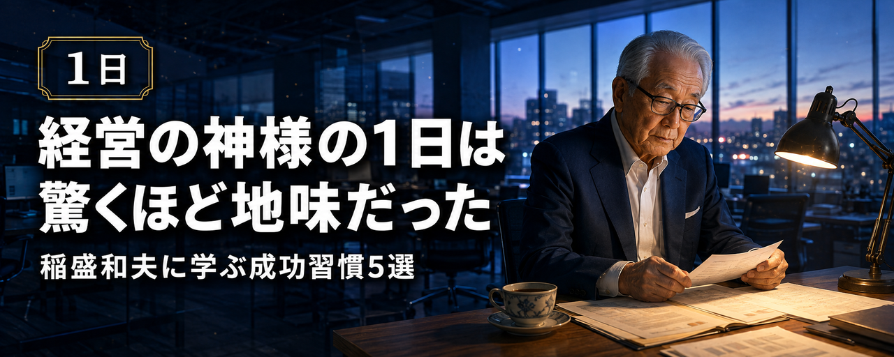 「経営の神様」の1日は、驚くほど地味だった：稲盛和夫に学ぶ成功習慣5選