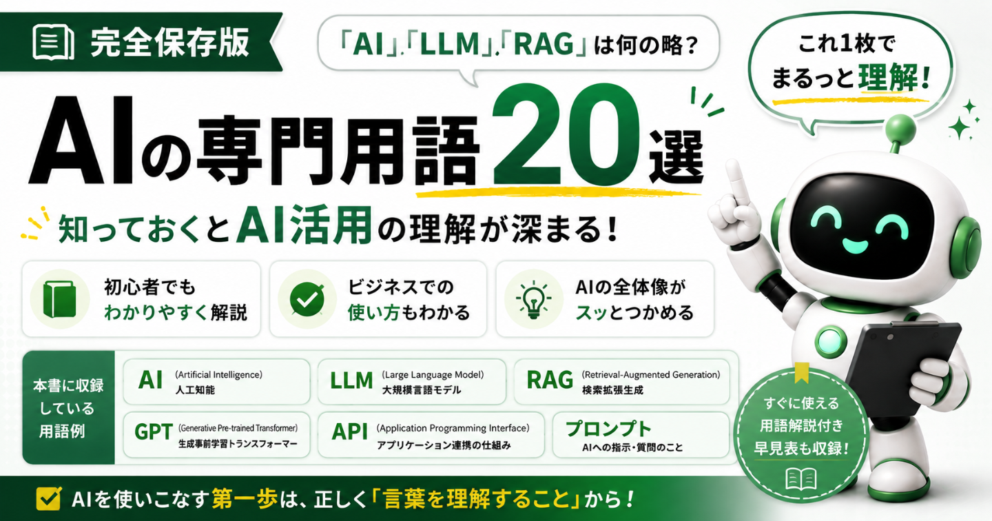【完全保存版】AIの専門用語20選