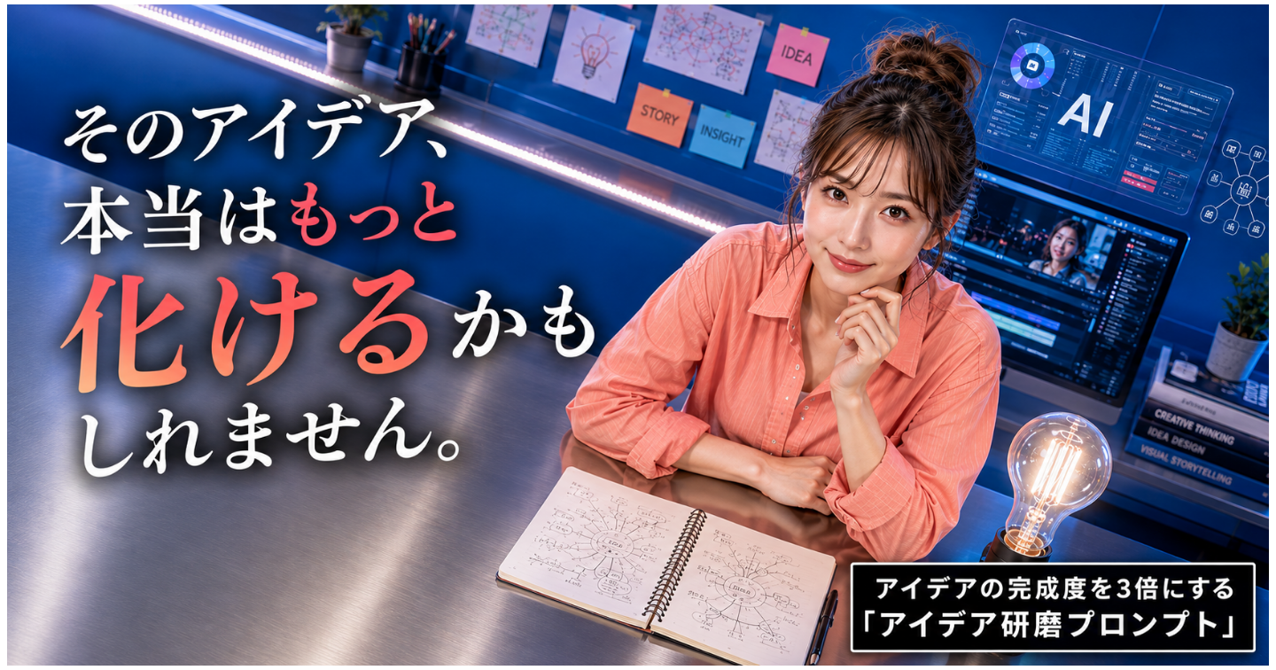 アイデアの完成度を3倍にする「アイデア研磨プロンプト」