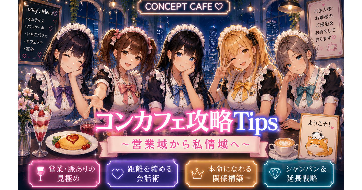 コンカフェ攻略Tips〜営業域から私情域へ〜