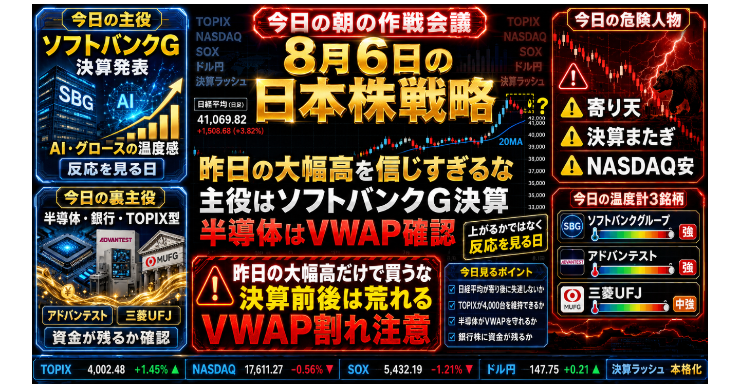 8月6日の日本株戦略