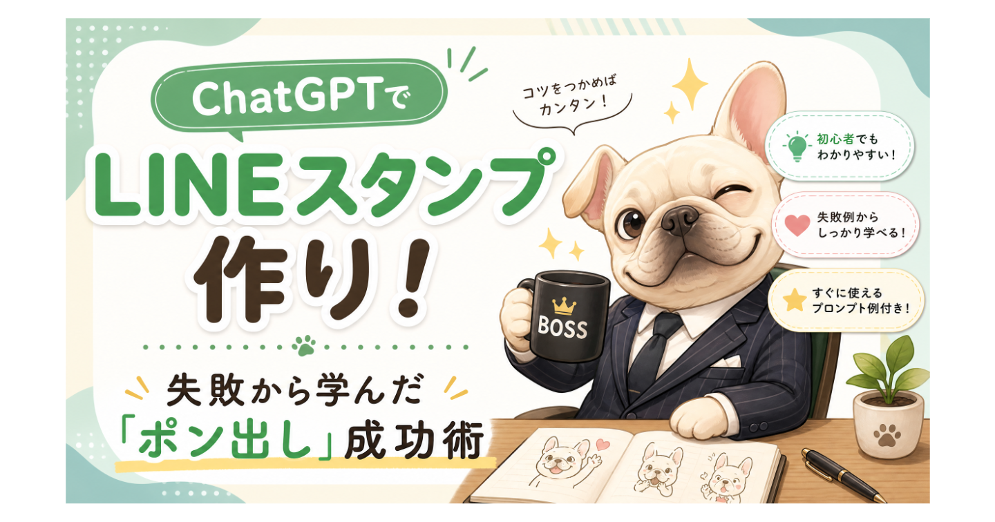 【保存版】ChatGPTでLINEスタンプ作り！失敗から学んだ「ポン出し」成功術