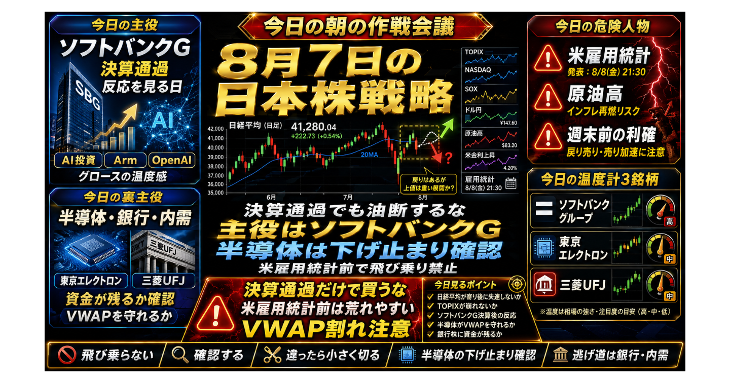 8月7日の日本株戦略