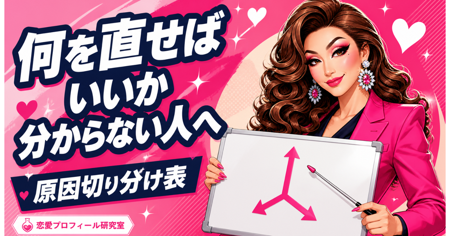 マッチングアプリで何を直すか分からない人へ｜原因切り分け表