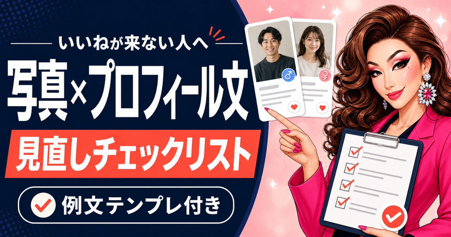 いいねが来ないときに見直したい写真とプロフィール文のチェックリスト
