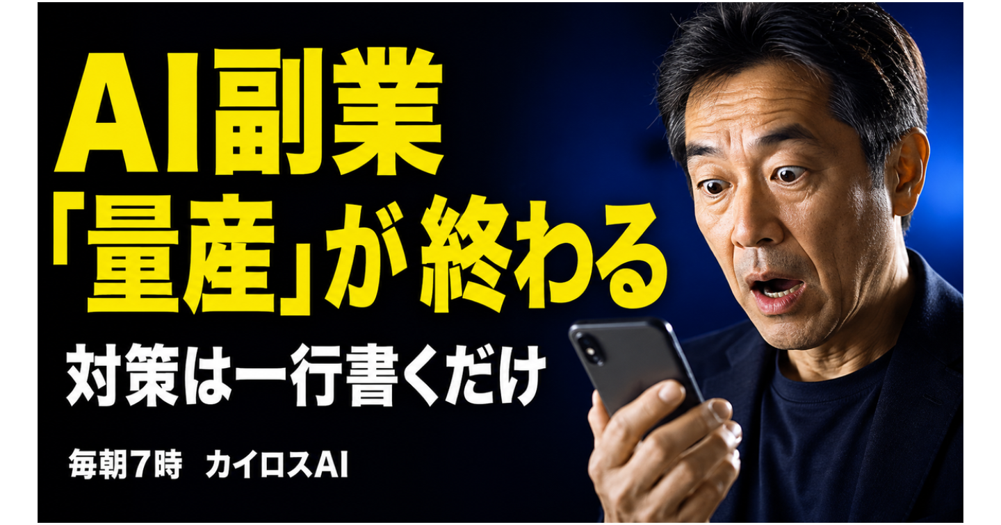 AIで作った曲に透かしが入る｜「隠さず書く」が副業の武器になる