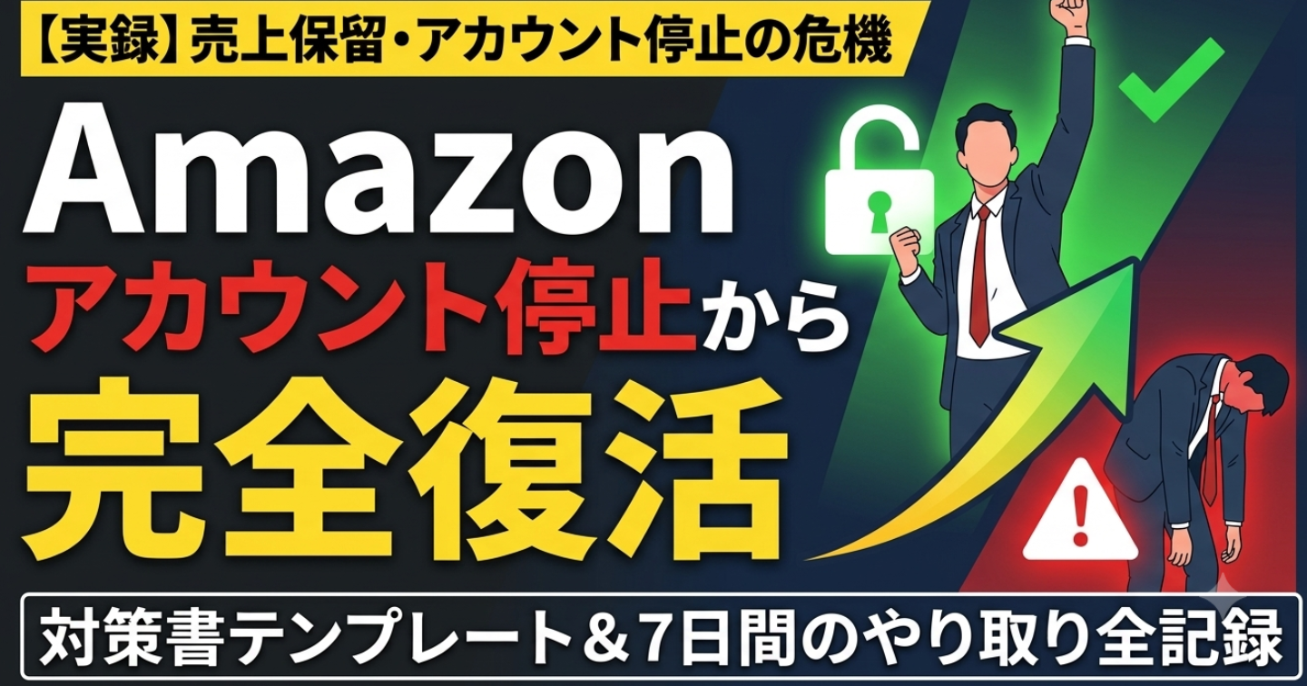 【実録】Amazonアカウント停止・出品キャンセルからの完全復活マニュアル