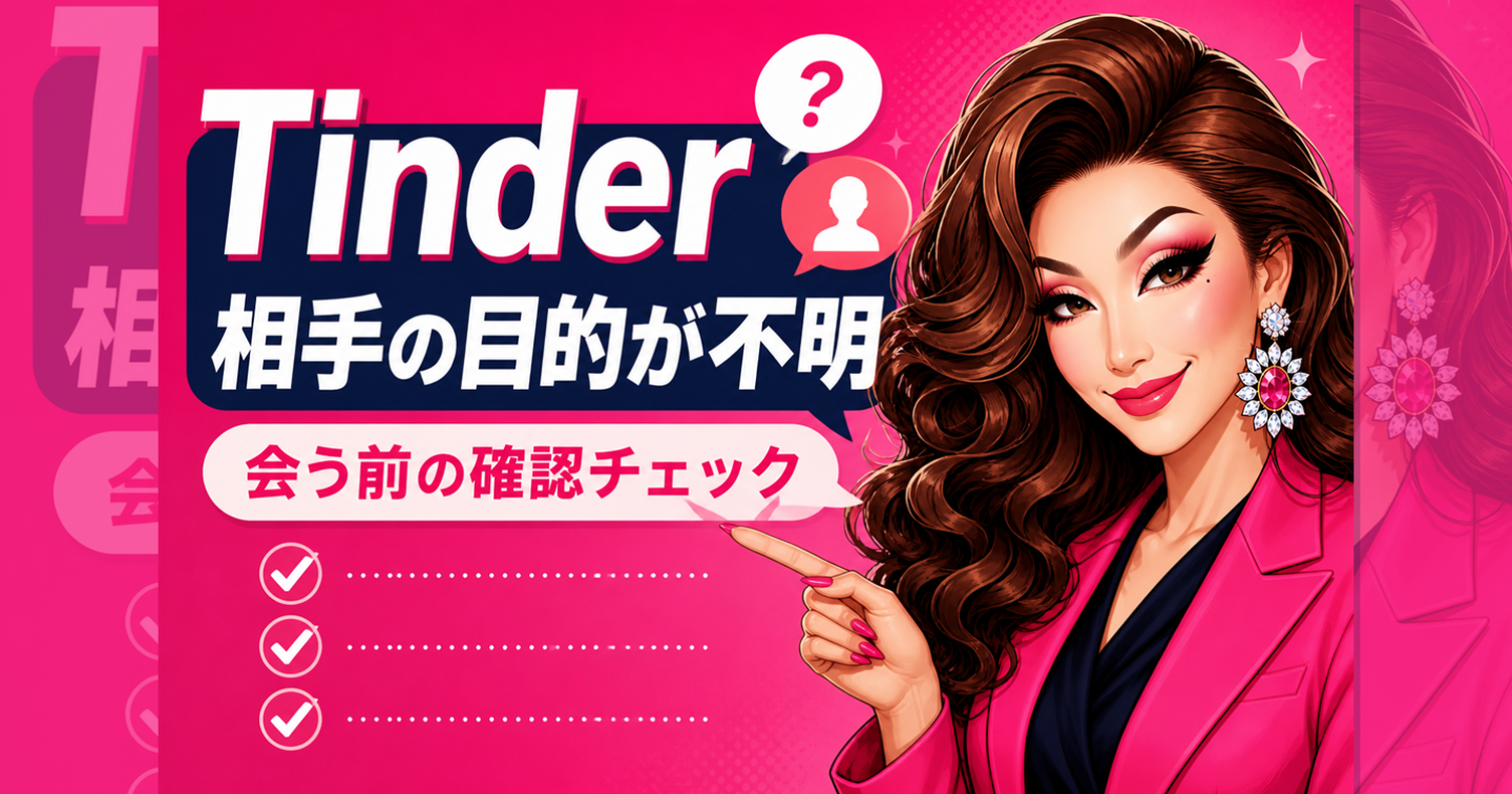 Tinderで相手の目的が分からない人へ｜会う前の確認チェックリスト