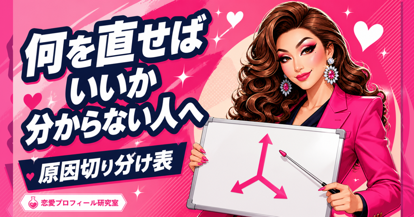 マッチングアプリで何から直す？5分で分かる原因切り分けチェック