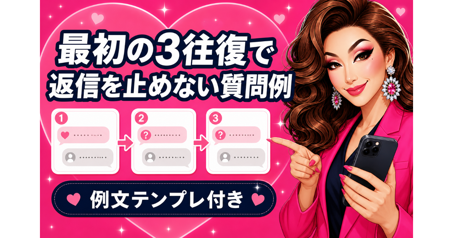 マッチ後の最初の3往復で返信を止めない質問例