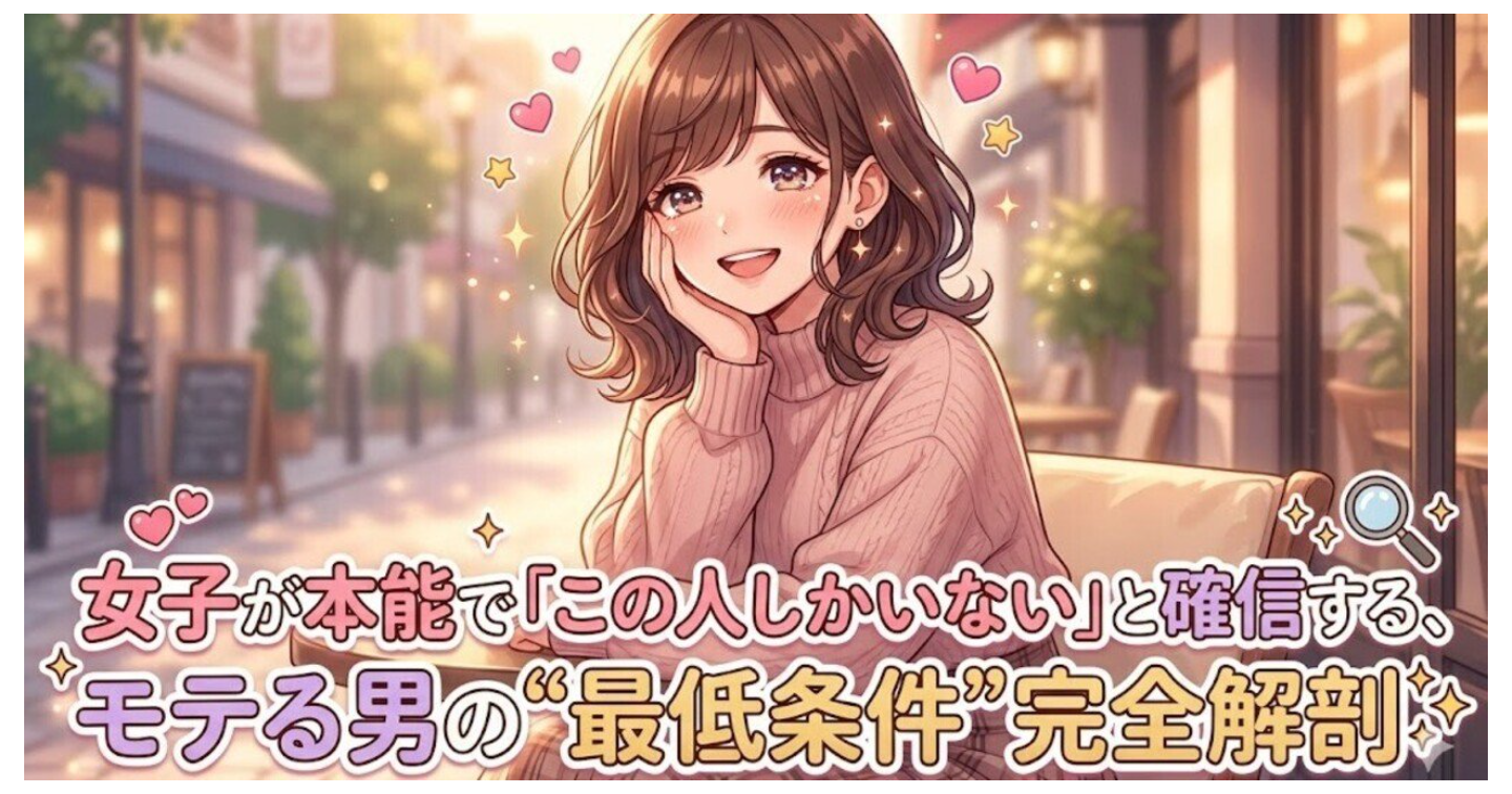 💖女子が本能で「この人しかいない」と確信する、モテる男の“最低条件”完全解剖✨【本命候補に選ばれるための恋愛生存戦略マニュアル】