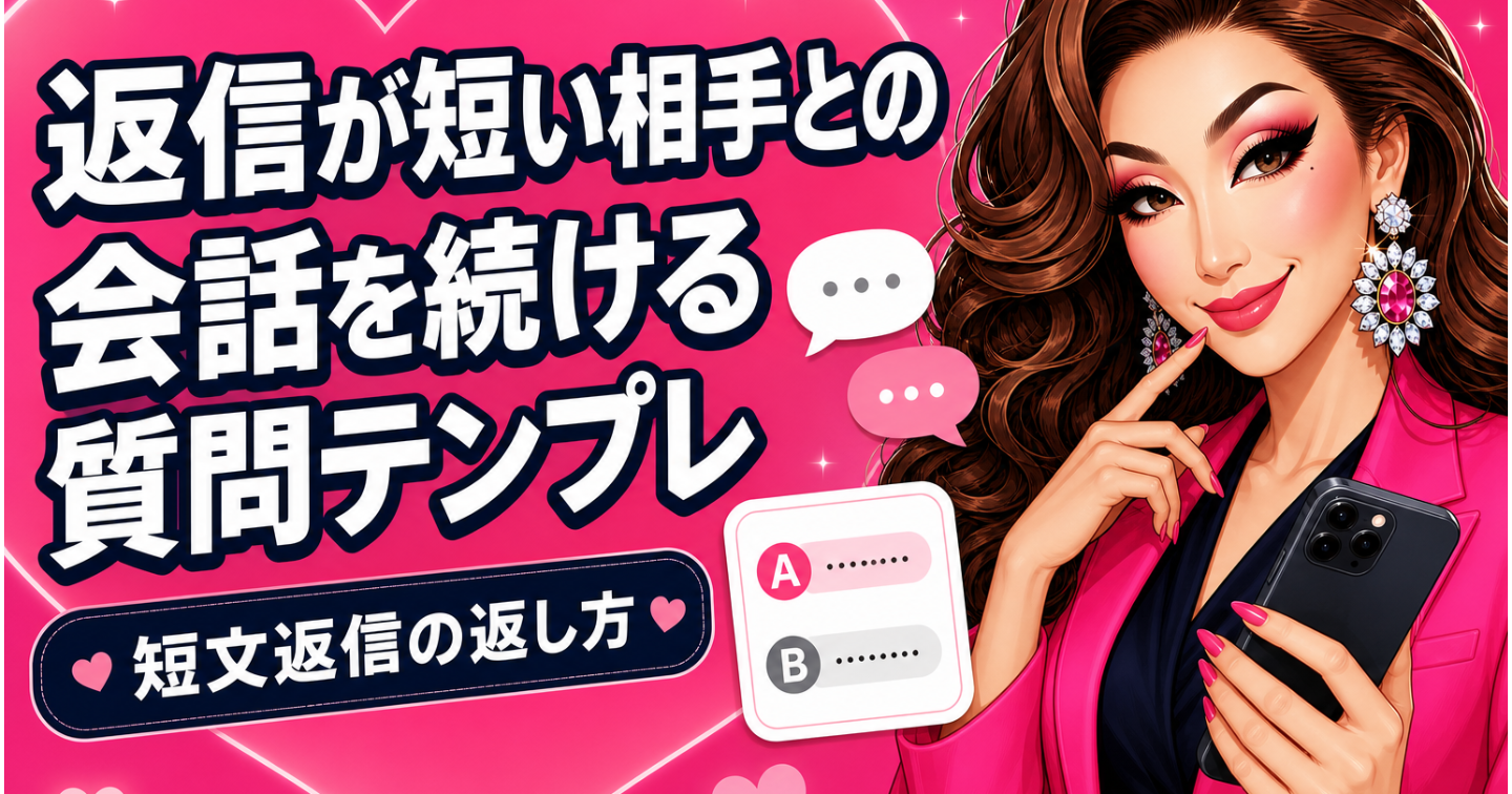 返信が短い相手との会話を続ける質問テンプレ