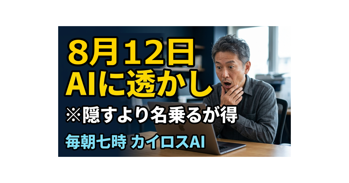「AIで作った」はもう隠せない。でも、隠すより名乗るほうが得になりました