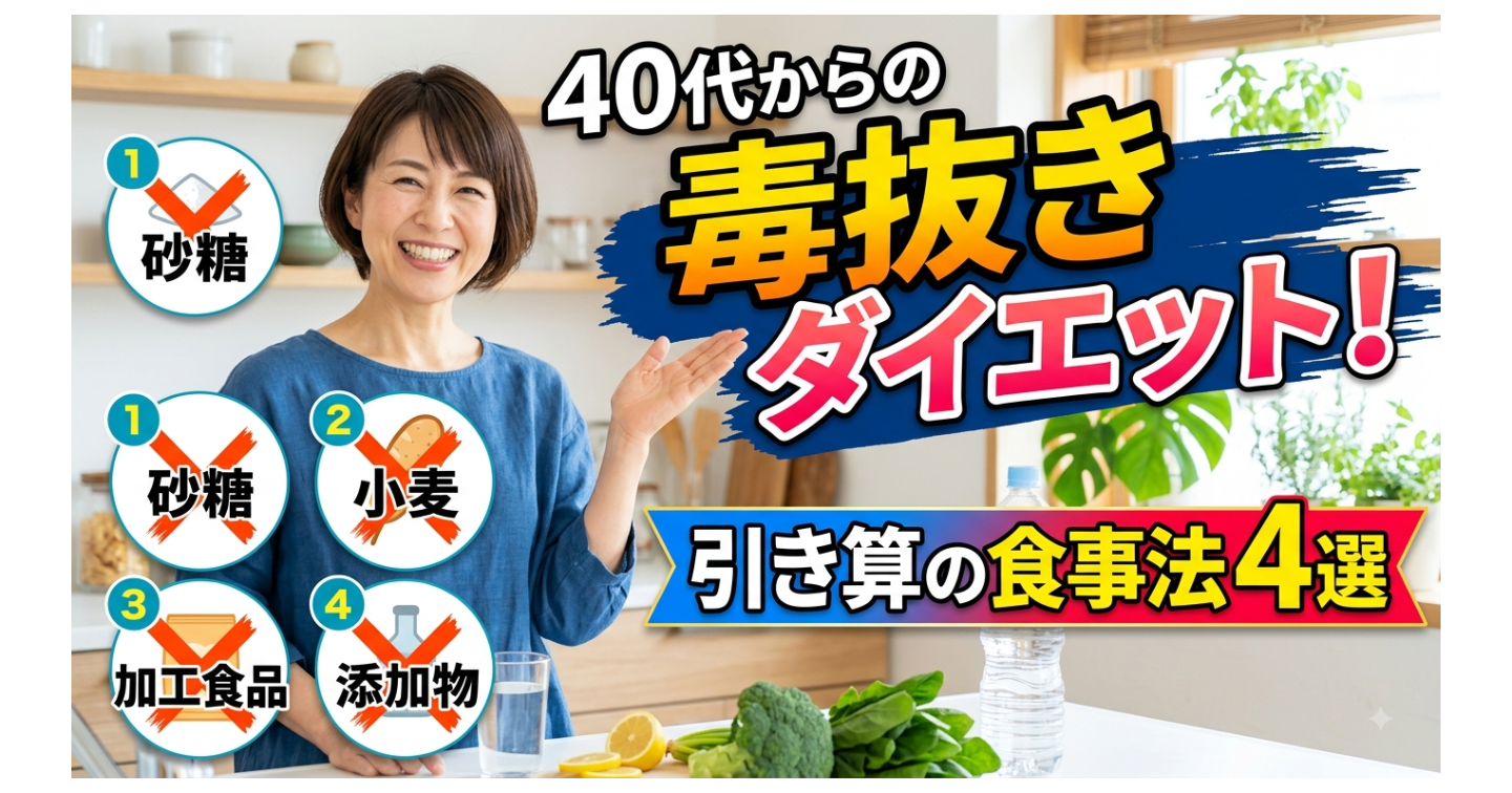 40代からの毒抜きダイエット！引き算の食事法4選
