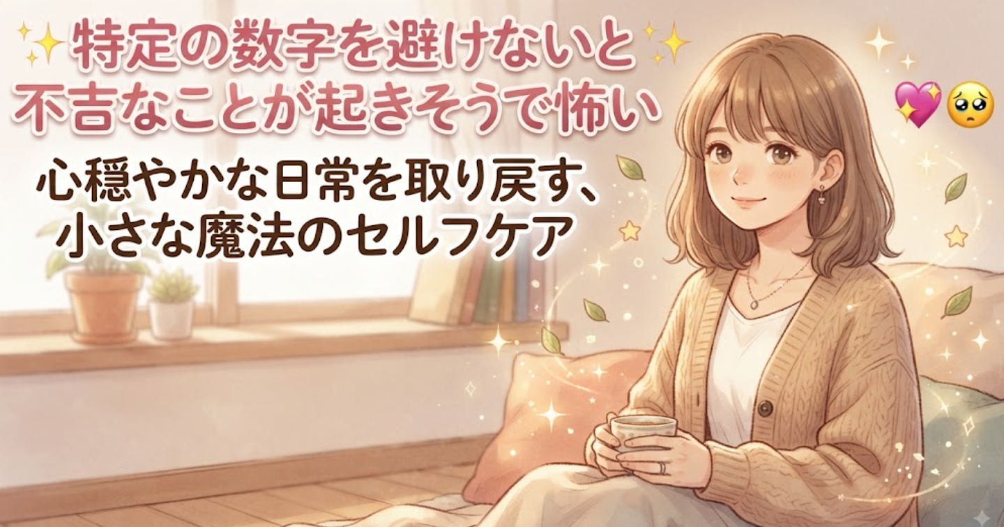 ✨「特定の数字を避けないと不吉なことが起きそうで怖いあなたへ」心穏やかな日常を取り戻す、小さな魔法のセルフケア 💖🥺