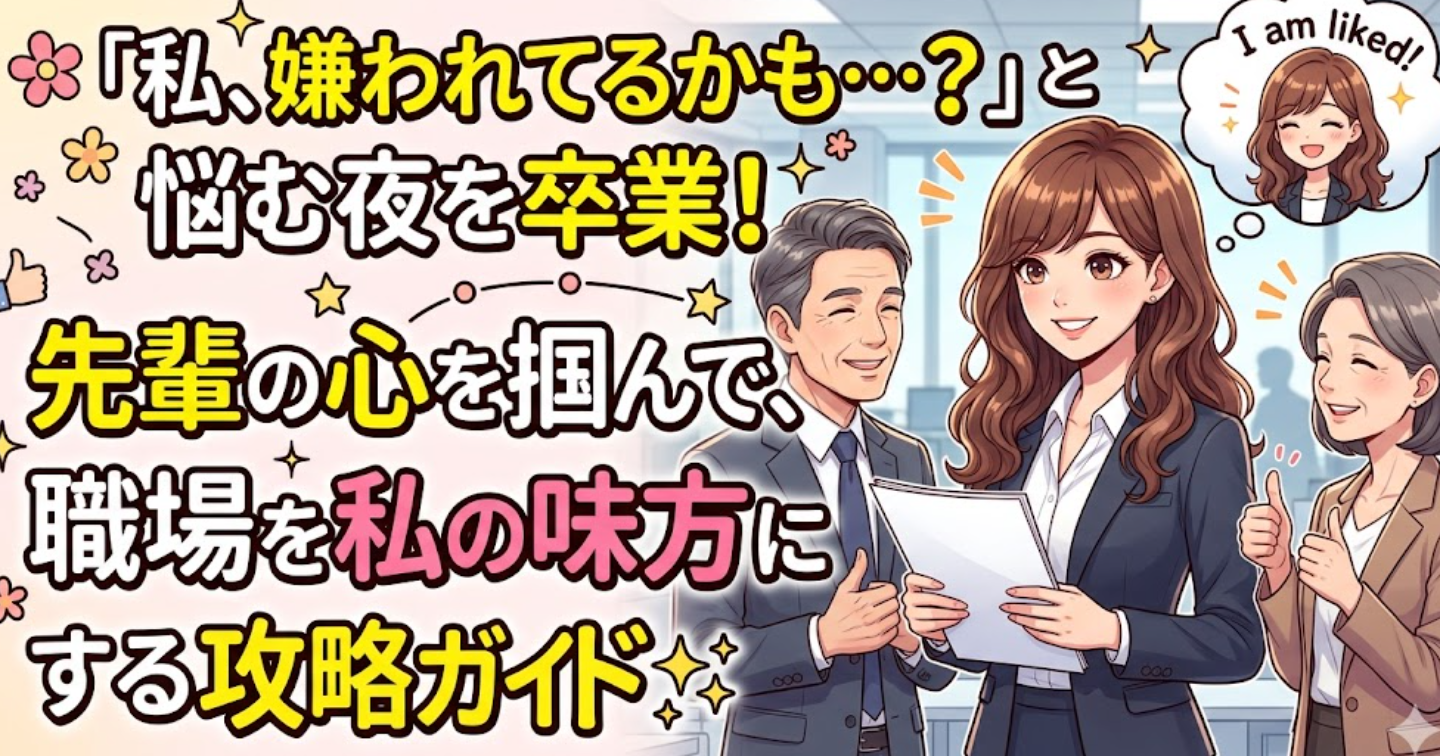 【20代の悩み解決！】🌸「私、嫌われてるかも…？」と悩む夜を卒業！先輩の心を掴んで、職場を私の味方にする攻略ガイド✨